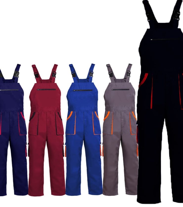 Bib Protective Workwear Overalls with Straps