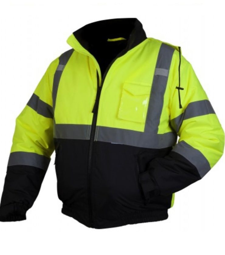 Reflective Safety Jacket with Detachable Liner