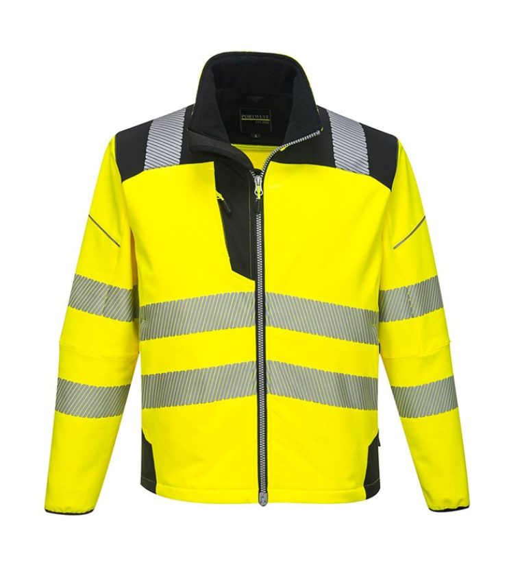 Hi Vis Softshell Reflective Jacket with  Zipper
