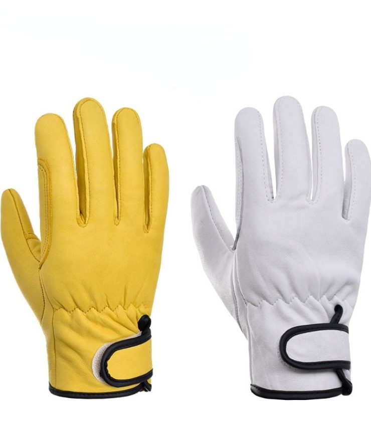 Sheepskin Leather Workers Safety Protective Wear-resistant Gloves